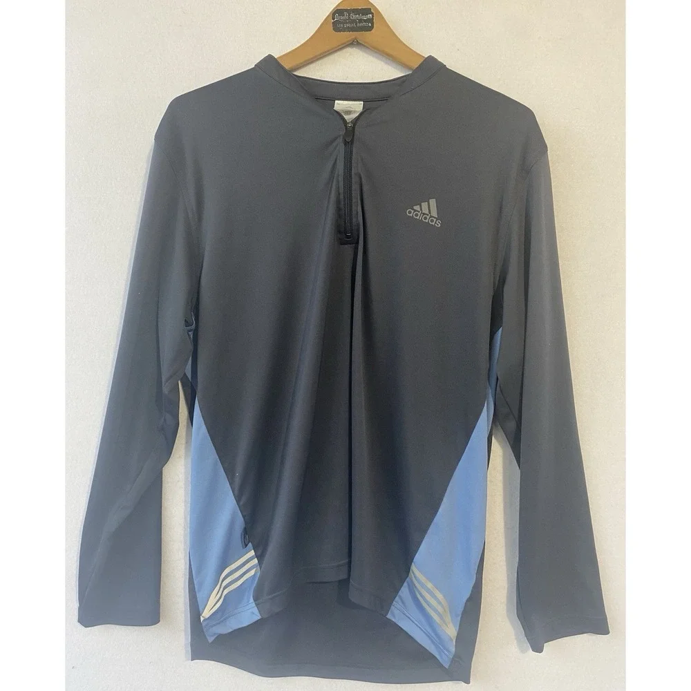 Adidas Athletic 1/4 Zip Pullover Fitness‎ Exercise Top Womens Large